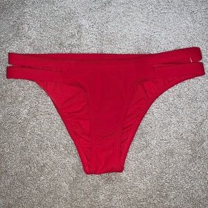 Ribbed Strappy Bikini Bottom